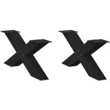 vidaXL noge kavne mize v obliki črke x 2 kosa črna 70x(30-31) cm jeklo Cene