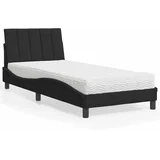  Krevet s madracem crni 80 x 200 cm baršunasti
