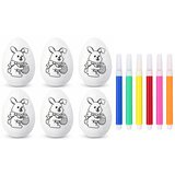  Easter Styrofoam Eggs For Painting Markers Pattern Rabbit B 6pcs | shoptok.hr