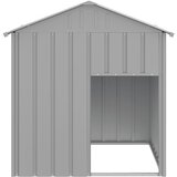  Kućica za pse s krovom svjetlosiva 117 x 103 x 123 cm čelična | shoptok.hr