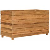  Povišena gredica 100 x 40 x 55 cm reciklirana tikovina i čelik | shoptok.hr