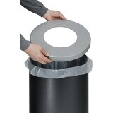 eurokraft basic Zbiralnik surovin, 3-delni komplet, prostornina 70 l, DE 3 kosi, encijan moder / srebrn / rumen pokrov | Shoptok.si
