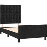  Posteljni okvir z vzglavjem črn 100x200 cm žamet, (20794994) | Shoptok.si