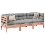 vidaXL 3-dijelni set vrtnih sofa s jastucima masivno drvo duglazije Cijene