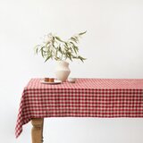 Linen Tales Lanen namizni prt 140x200 cm Red Gingham – Cene