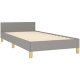  Okvir za krevet s uzglavljem svjetlosivi 80 x 200 cm od tkanine | shoptok.hr