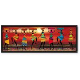  Slika - African Women Dancing 90x30 U crnom drvenom okviru | shoptok.hr