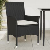 Maison Chic Vrtni stoli - Stol za vrt z blazinami 2 kosa črn poli ratan JS2117, (21876982) | Shoptok.si