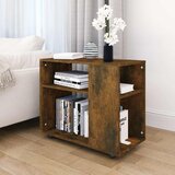 Furnova Stranska mizica dimljeni hrast 70x35x55 cm konstruiran les, (21914338) Cene