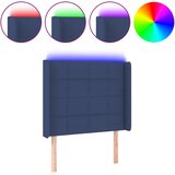  LED uzglavlje plavo 103 x 16 x 118/128 cm od tkanine | shoptok.hr