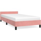 vidaXL Posteljni okvir z vzglavjem roza 90x200 cm žamet, (20735255) Cene