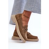 S. BARSKI Women's Suede Loafers with Flat Heel and Decoration D&A | shoptok.hr