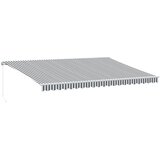 Tenda na ručno uvlačenje s LED antracit i bijela 500 x 350 cm | shoptok.hr