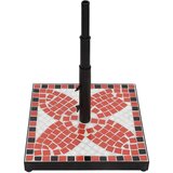 vidaXL Podstavek za senčnik terakota in bel kvadraten 12 kg | Shoptok.si
