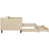  Dnevni krevet na razvlačenje s ladicama krem 80x200 cm tkanina | shoptok.hr