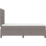  Postelja s škrbino z vzmetnico Taupe 120x200 cm Tkanina, (22083646) | Shoptok.si