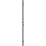 vidaXL Notranja vrata ozka črna 102,5x201,5 cm kaljeno steklo aluminij | Shoptok.si