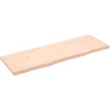 vidaXL Stenska polica 180x60x6 cm neobdelana trdna hrastovina Cene