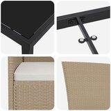  Vrtni set za objed s jastukom 5 pcs Bež poliratan | shoptok.hr