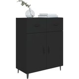  Komoda črna 69,5x34x90 cm inženirski les, (20654537) | Shoptok.si