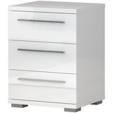 Jela NOĆNI STO NS3/PN - kolekcija Piano - Kristalno bela/Kristalno Bela HG Lak - 45x61x40 cm | Eponuda.com
