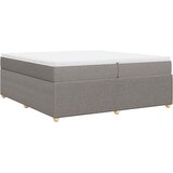  Krevet s oprugama i madracem smeđesivi 200x200 cm od tkanine | shoptok.hr
