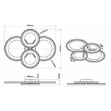 Globo 48064-50S - LED plafonsko svetlo GLITRA LED/50W/230V 3000K 64,5x85,5 cm | Eponuda.com