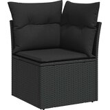  9-dijelni set vrtnih sofa s jastucima crni od poliratana bagrem | shoptok.hr