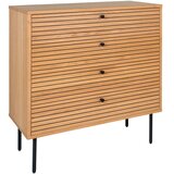 House Nordic Visoka komoda u dekoru hrasta u prirodnoj boji 80x85 cm Kyoto – | shoptok.hr