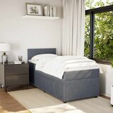  Box spring krevet s madracem tamnosivi 100x200 cm baršunasti | shoptok.hr