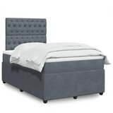 Box spring krevet s madracem tamnosivi 120 x 200 cm baršunasti | shoptok.hr