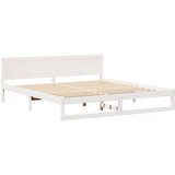  Krevetna konstrukcija Bijelo 200 x 200 cm Čvrsto borovo drvo Bijela 205.5 x 205.5 x 70 cm | shoptok.hr
