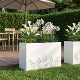  Vrtna saksija Bijela 80 x 30 x 49 cm Čelična vrata | shoptok.hr