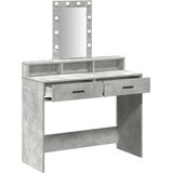 vidaXL beton siva inženirski les 100 x 41 x 140 cm ogledalo | Shoptok.si