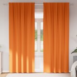vidaXL Zavese z zavesami 2 pcs Svetlo oranžna 225 x 140 cm Poliester | Shoptok.si