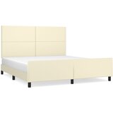  Okvir za krevet s uzglavljem krem 180x200 cm od umjetne kože | shoptok.hr