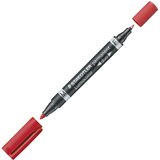 Marker permanentni obostrani 0,6 i 1,5mm lumocolor staedtler 348-2 crveni | shoptok.hr