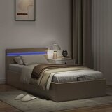  Hidraulični okvir za krevet LED boja cappuccina 90 x 200 cm | shoptok.hr