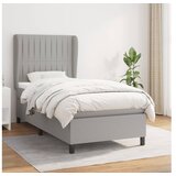  Krevet s oprugama i madracem svjetlosivi 100x200 cm od tkanine | shoptok.hr