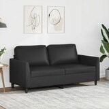  Dvosjed od tkanine crni 140 cm od umjetne kože | shoptok.hr