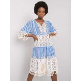 Fashion Hunters Dark blue dress with lace | Shoptok.si