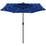 Vrtni suncobran LED s aluminijskim stupom 270 cm azurnoplavi | Eponuda.ba