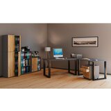 MID.YOU Kotna Pisalna Miza Lona, Antracit, Črna, 190x130cm | Shoptok.si