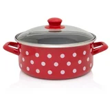 posuda plitka dekor red dots 24cm / 4,75lit