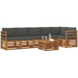  Sekcijska garnitura s jastukom 7 pcs Prirodna i antracit | shoptok.hr