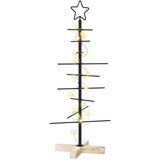  Metalna božićna jelka KUOPIO 90 cm Topla bijela Čelik Crna | shoptok.hr