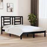  Okvir za krevet od masivne borovine crni 140 x 190 cm | shoptok.hr