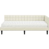  Kutni krevetni okvir s madracem Krema 90 x 190 cm Baršun | Eponuda.com