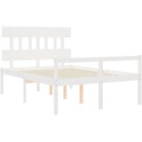  za starije s uzglavljem bijeli 120x200 cm masivnog drva | shoptok.hr