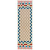Flair Rugs Tekač iz mešanice volne 80x300 cm Checkered Border – | Shoptok.si